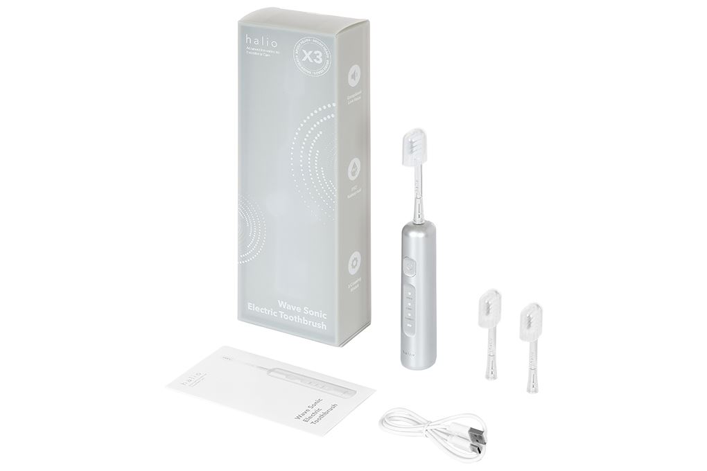 Bàn chải điện Halio Wave Sonic Silver Frost Màu Bạc