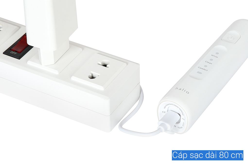 Bàn chải điện Halio Wave Sonic Cloud White Màu Trắng