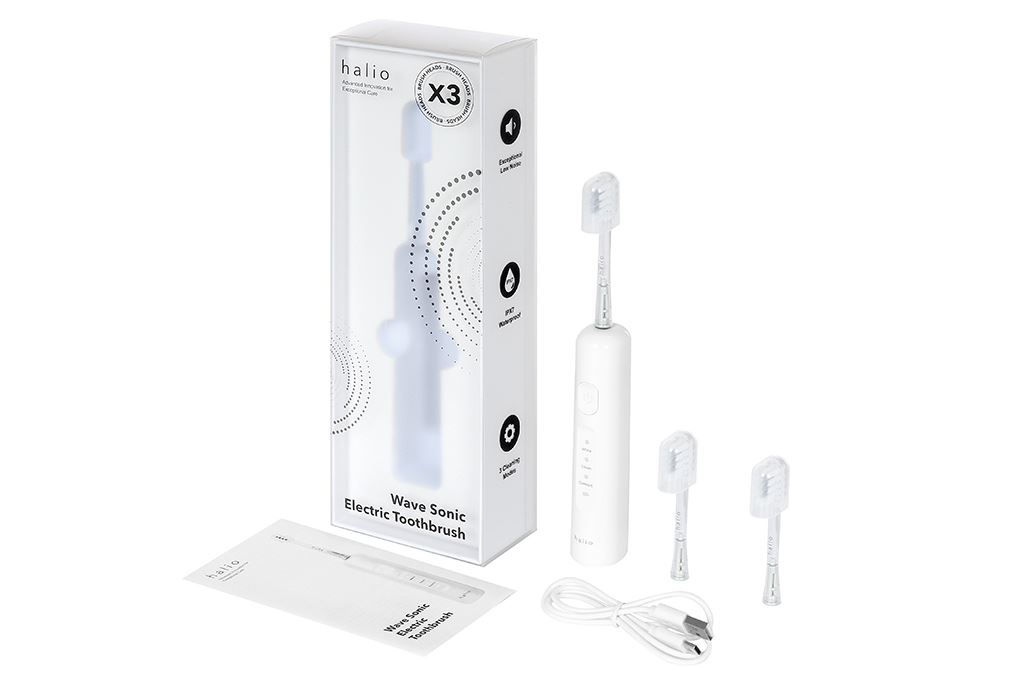 Bàn chải điện Halio Wave Sonic Cloud White Màu Trắng