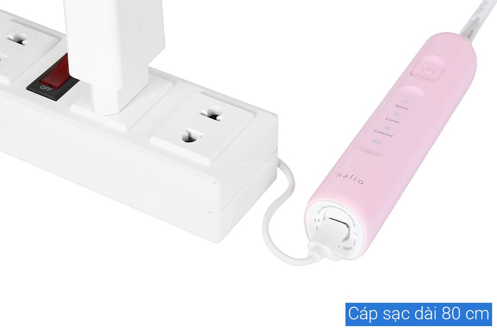 Bàn chải điện Halio Wave Sonic Pink Whisper Màu Hồng
