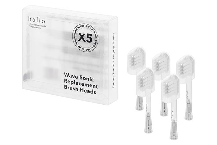 Bộ 5 đầu bàn chải điện Halio Wave Sonic Màu Trắng