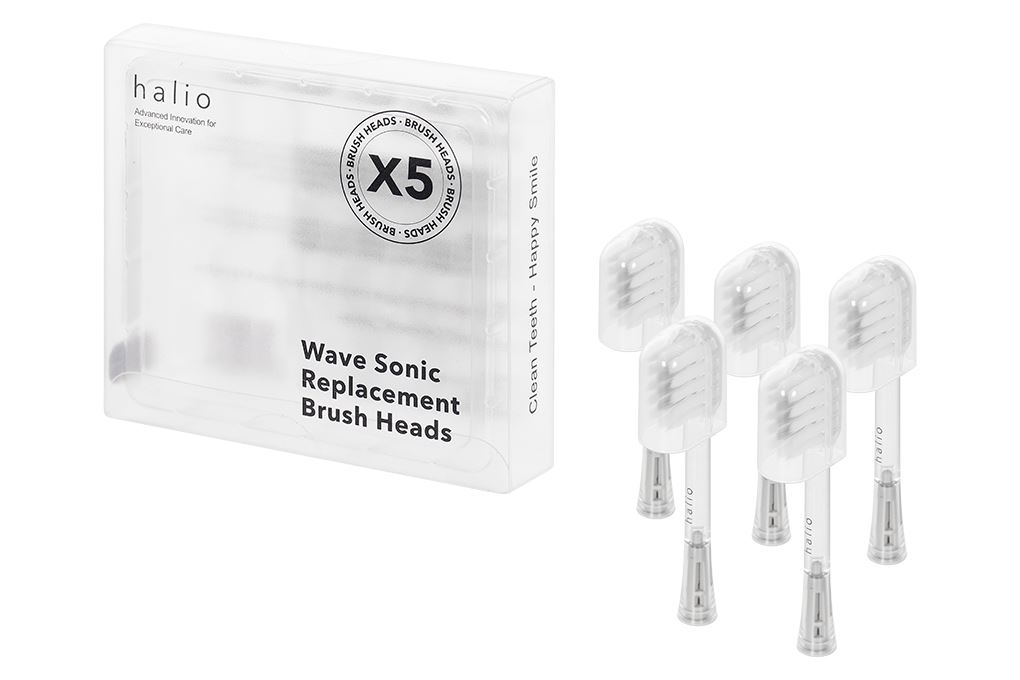 Bộ 5 đầu bàn chải điện Halio Wave Sonic Màu Trắng