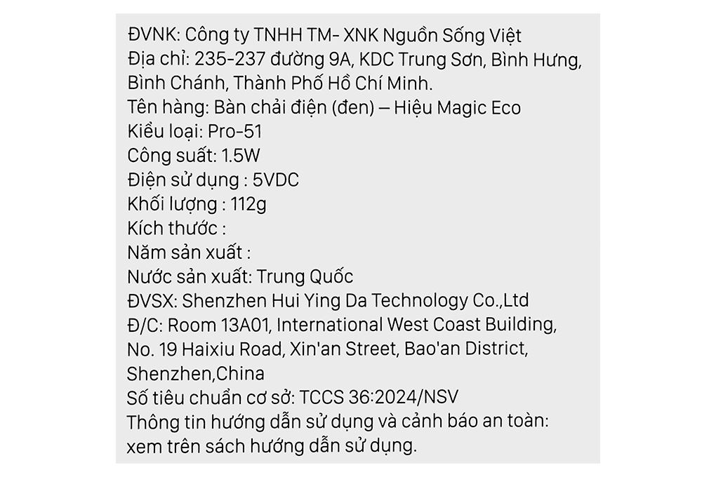 Bàn chải điện Magic Eco PRO-51 - Đen Màu Đen