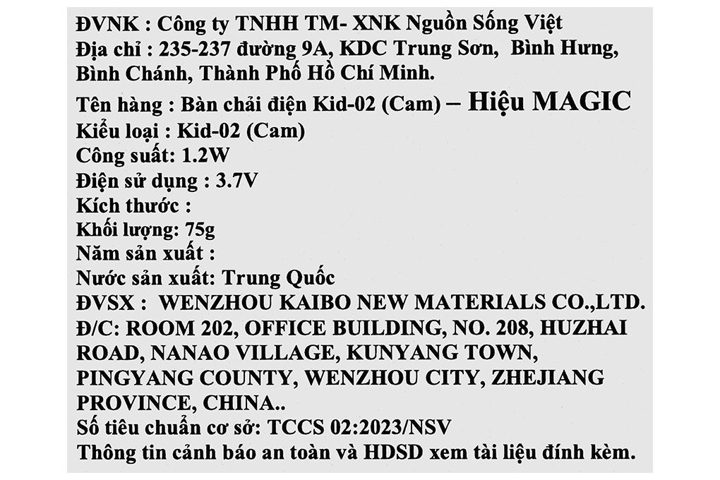 Bàn chải điện trẻ em Magic Kid-02 - Cam Màu Cam