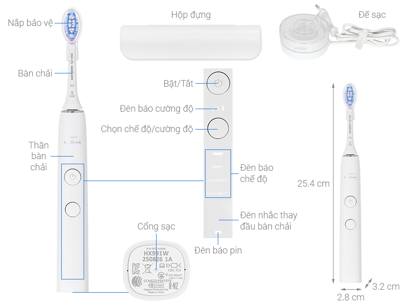 Bàn chải điện Philips Sonicare HX9911/73