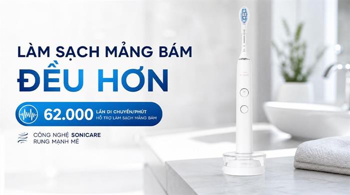 Bàn chải điện Philips Sonicare HX9911/73 Màu Trắng