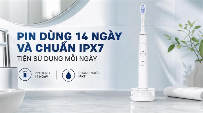 Bàn chải điện Philips Sonicare HX9911/73 Màu Trắng