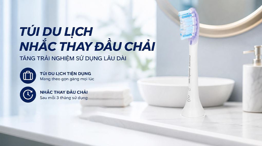 Bàn chải điện Philips Sonicare HX9911/73 Màu Trắng