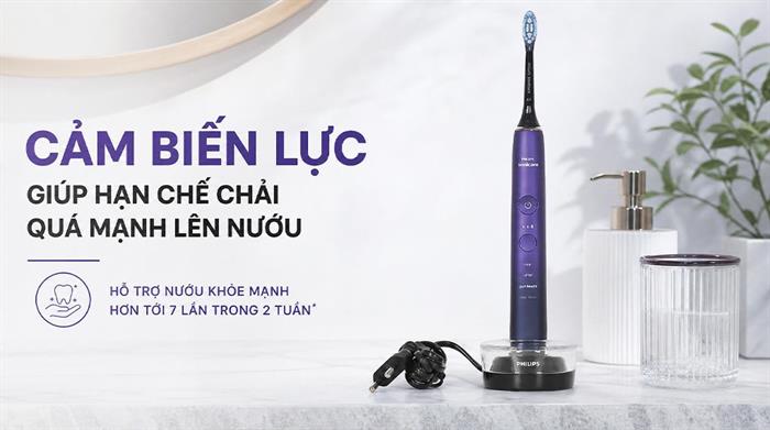 Bàn chải đánh răng điện Philips HX9911/74 Màu Đen - Tím