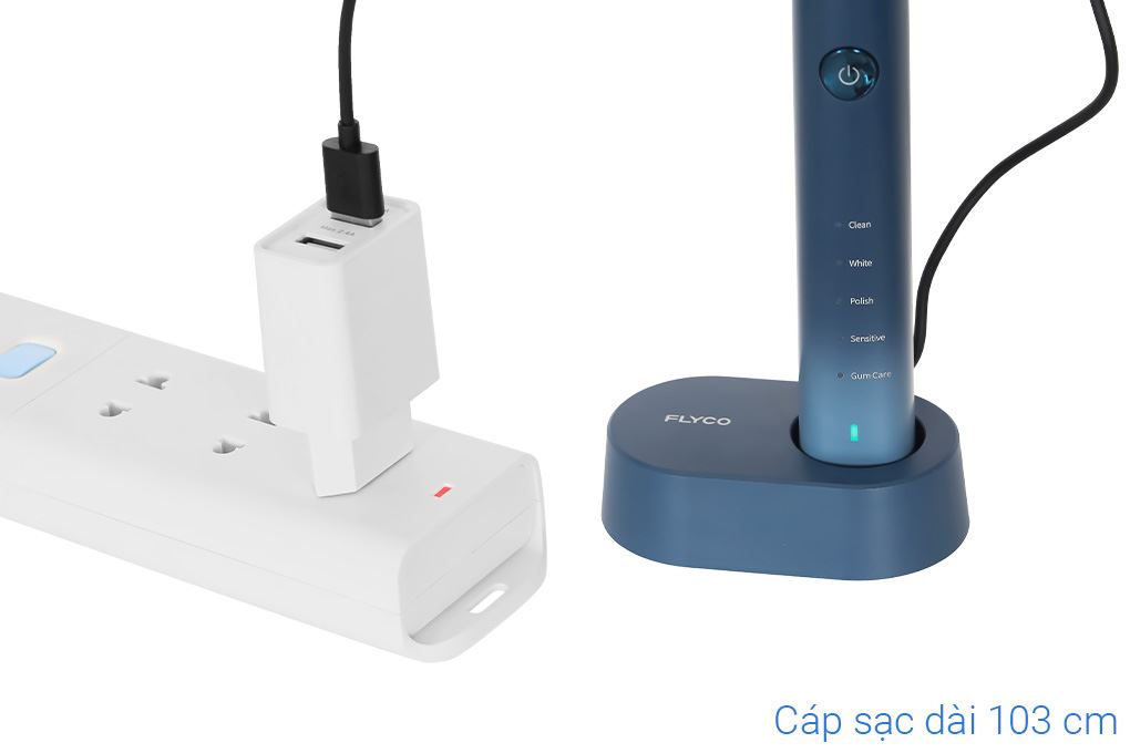 Bàn chải điện Flyco FT7105VN - Xanh Màu Xanh Dương