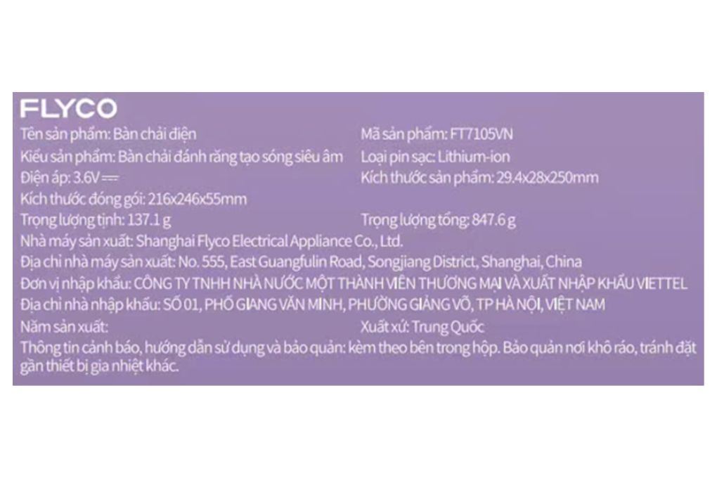 Bàn chải điện Flyco FT7105VN - Hồng - 18
