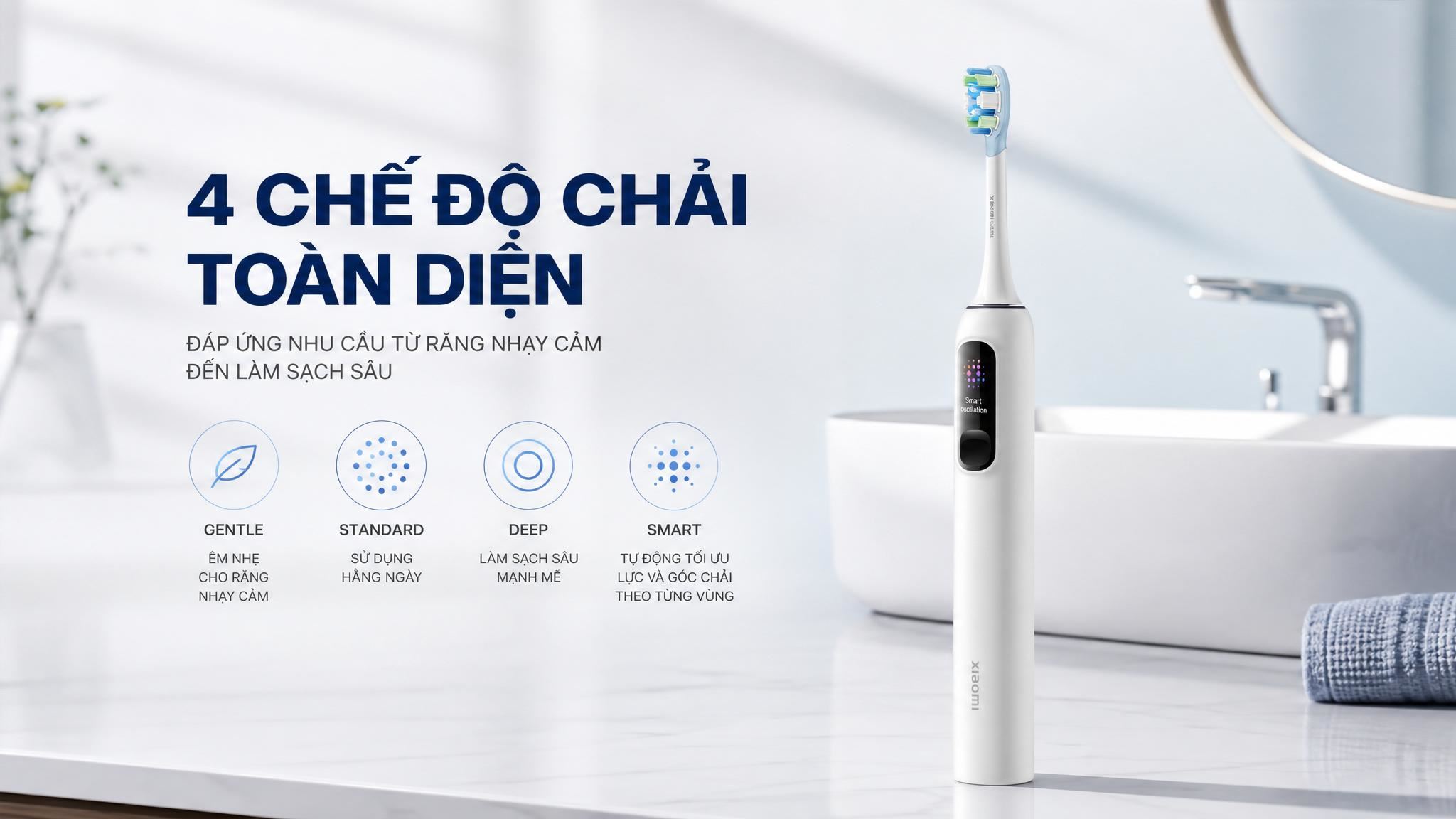 Bàn chải điện Xiaomi White Pro GL - Trắng Màu Trắng
