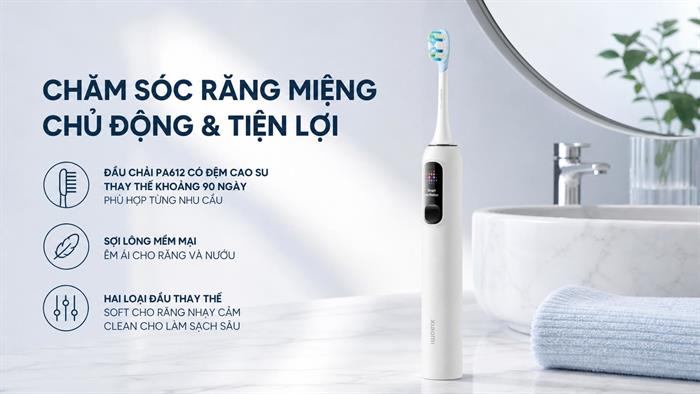 Bàn chải điện Xiaomi White Pro GL - Trắng Màu Trắng
