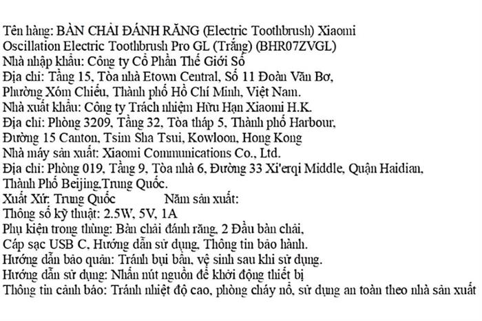 Bàn chải điện Xiaomi Pro GL - Trắng Màu Trắng