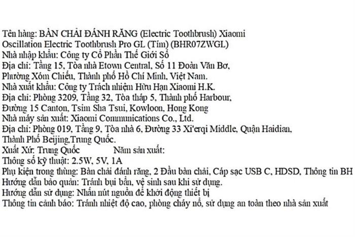 Bàn chải điện Xiaomi Pro GL - Tím Màu Tím