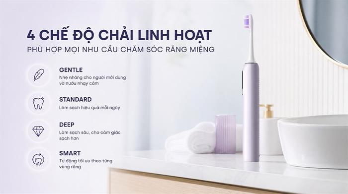 Bàn chải điện Xiaomi Pro GL - Tím Màu Tím