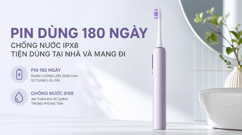 Bàn chải điện Xiaomi Pro GL - Tím Màu Tím