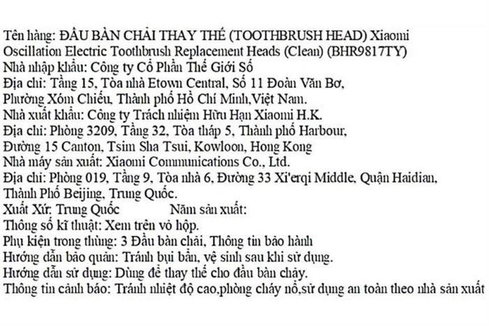 Bộ 3 đầu bàn chải điện Xiaomi Clean BHR9817TY Màu Trắng