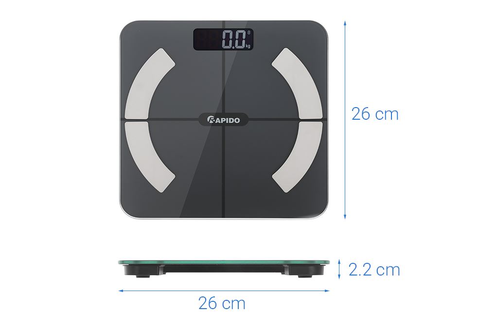 Cân sức khỏe Rapido RSB02-S Màu Xám