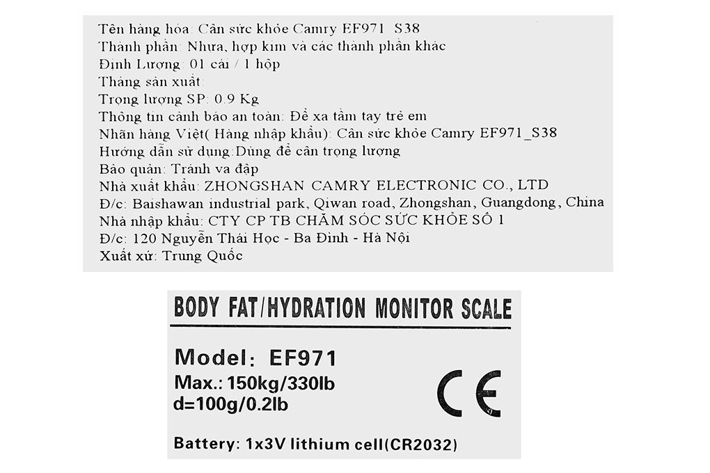 Cân Điện tử Camry EF971(S38) Màu Xanh