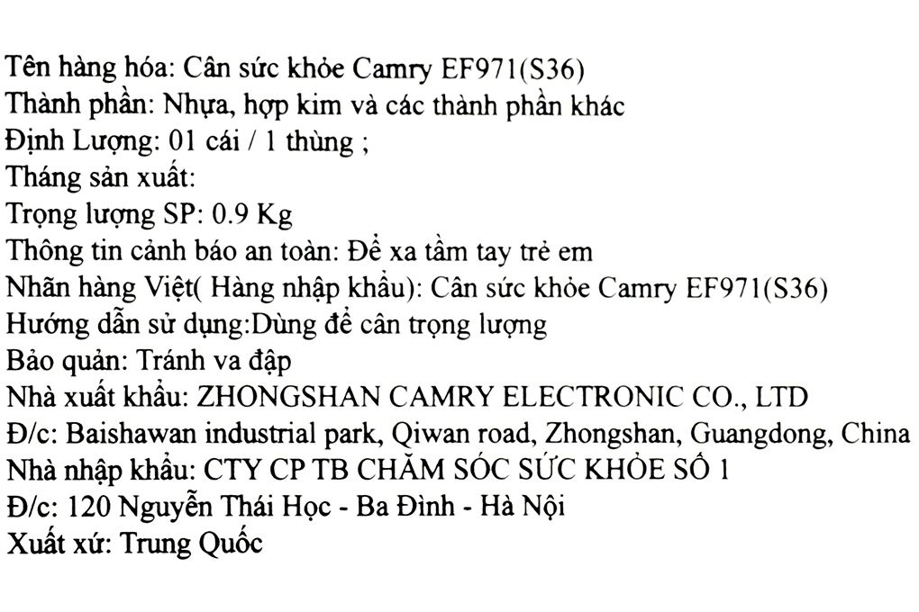 Cân điện tử Camry EF971(S36) Màu Trắng - Hồng