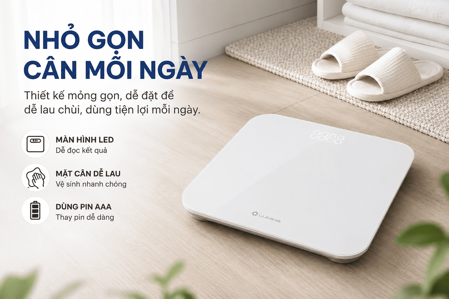 Cân điện tử LUMIAS G25 Màu Trắng