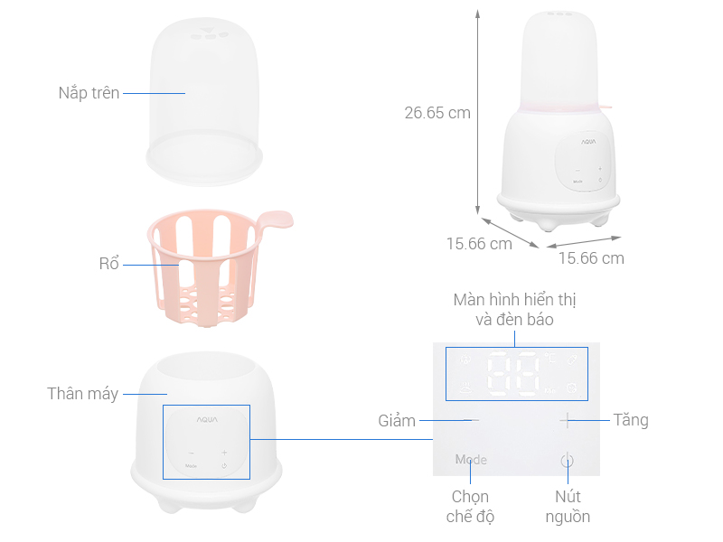 Máy hâm sữa AQUA AQS-WS21T