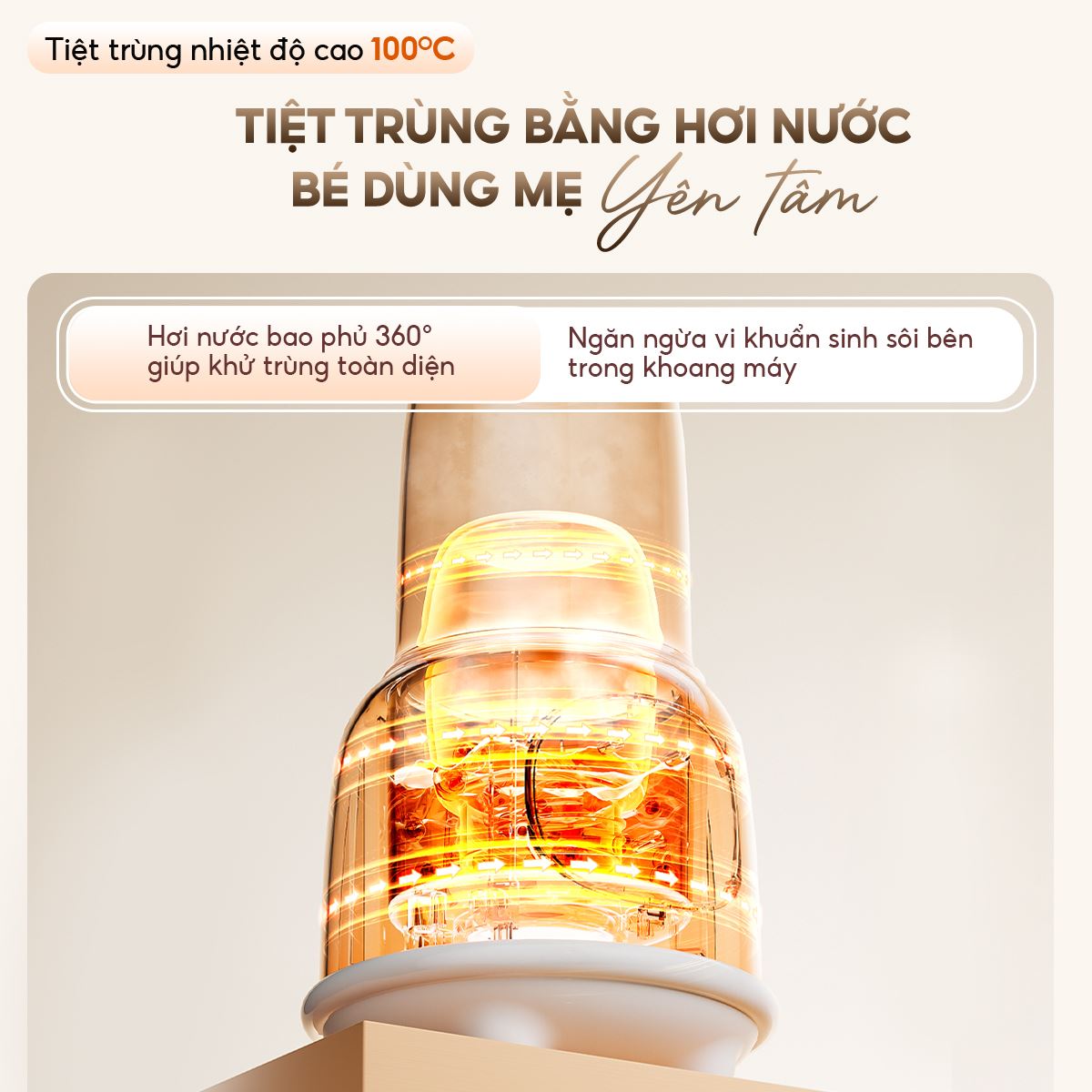 Máy hâm sữa AQUA AQS-WS21T Màu Trắng