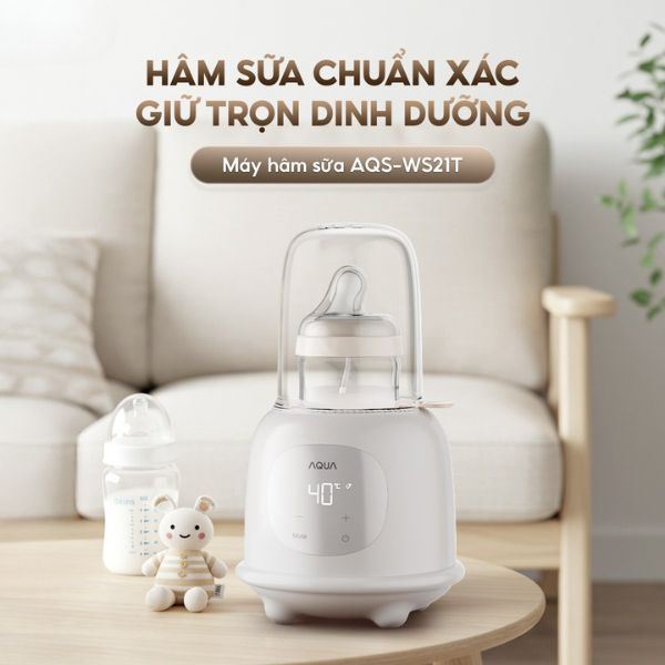 Máy hâm sữa AQUA AQS-WS21T Màu Trắng