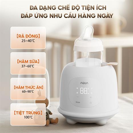 Máy hâm sữa AQUA AQS-WS21T Màu Trắng
