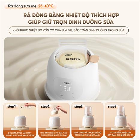 Máy hâm sữa AQUA AQS-WS21T Màu Trắng