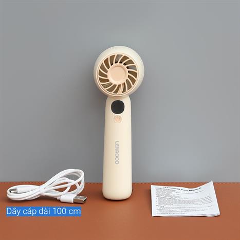 Quạt cầm tay mini Lenrood LRF-608 Màu vàng