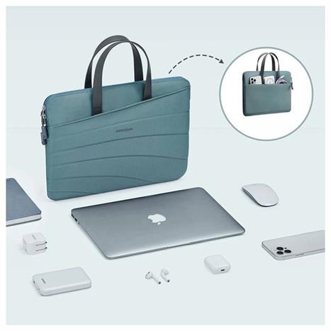Túi xách chống sốc Laptop 14 inch Innostyle CarryLite Slim S600MNG-14 Màu Xanh lá