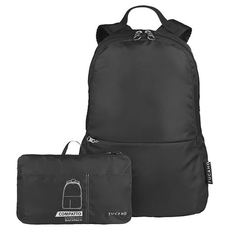 Balo Laptop 14 inch TUCANO Fodable Compatto Eco - Đen Màu Đen