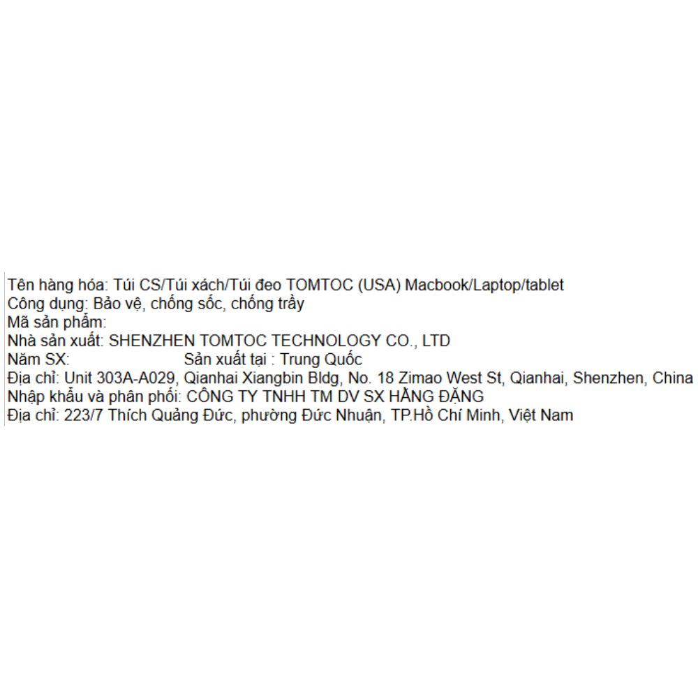 Túi xách tablet 11 inch Tomtoc T34M1D1 Màu Đen