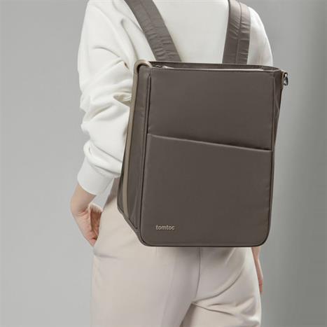 Balo laptop 11 inch Tomtoc T62S1K1 Màu Xám/Nâu nhạt/Xám than