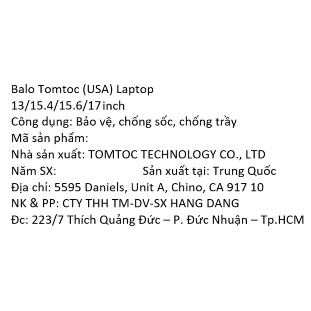 Balo chống sốc laptop 17 inch Tomtoc T66M1G2 Xám - 14