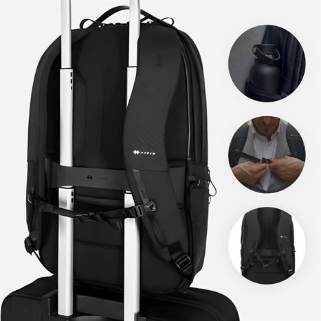 Balo Laptop 16 inch Hyperpack Pro With Apple Find My Compatible Location Module HP20P2-BK Màu Đen