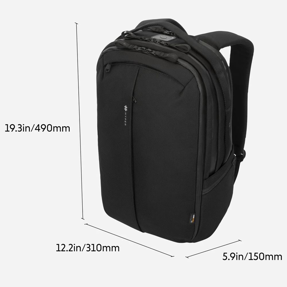 Balo Laptop 16 inch Hyperpack Pro With Apple Find My Compatible Location Module HP20P2-BK - 7
