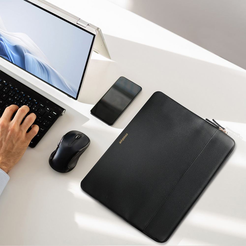 Túi chống sốc Laptop 14 inch Innostyle Lux Leather Laptop PLS-10BLK-14 Màu Đen