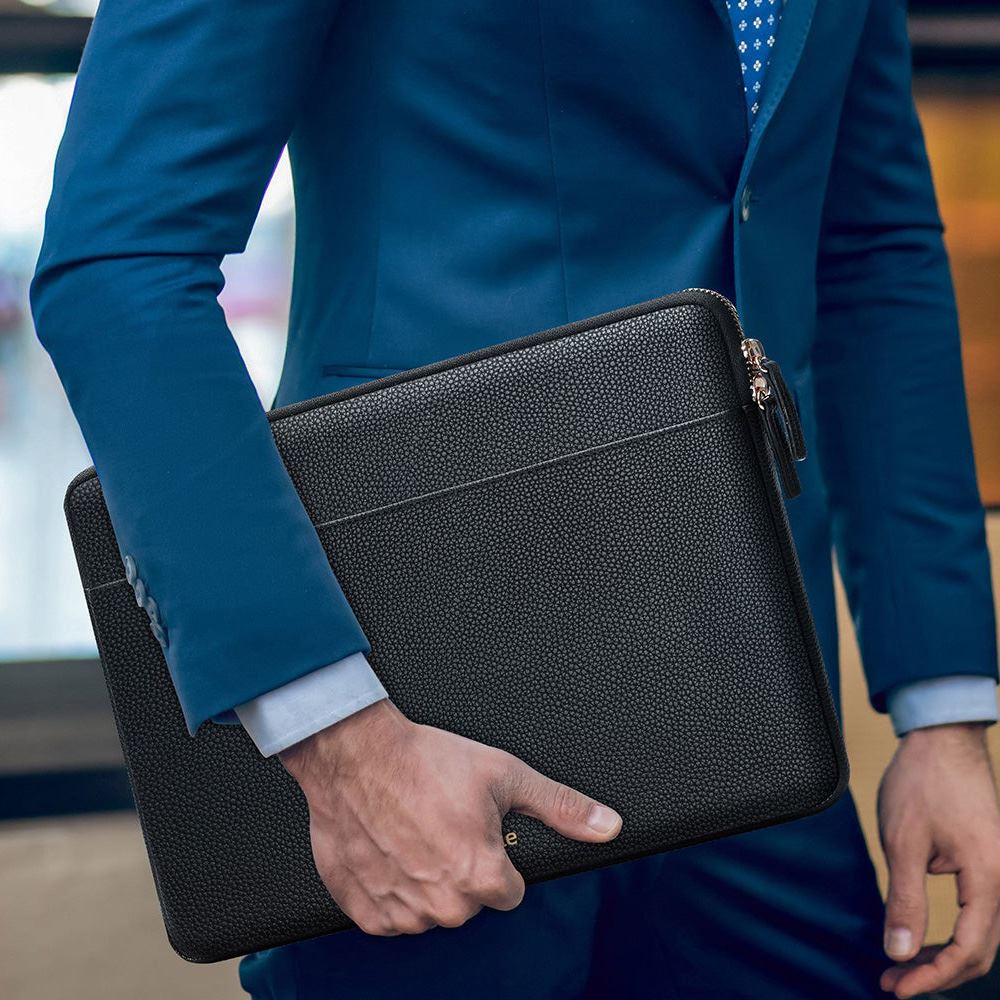 Túi chống sốc Laptop 14 inch Innostyle Lux Leather Laptop PLS-10BLK-14 Màu Đen