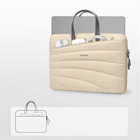 Túi xách chống sốc Laptop 14 inch Innostyle CarryLite Slim S600KH-14 Màu Khaki/xanh