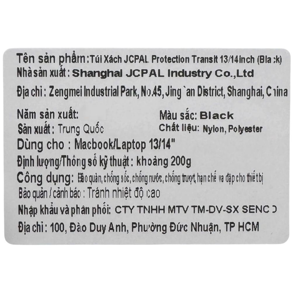 Túi xách chống sốc Laptop 14 inch JCPAL Protection Transit JCP2536 - 8