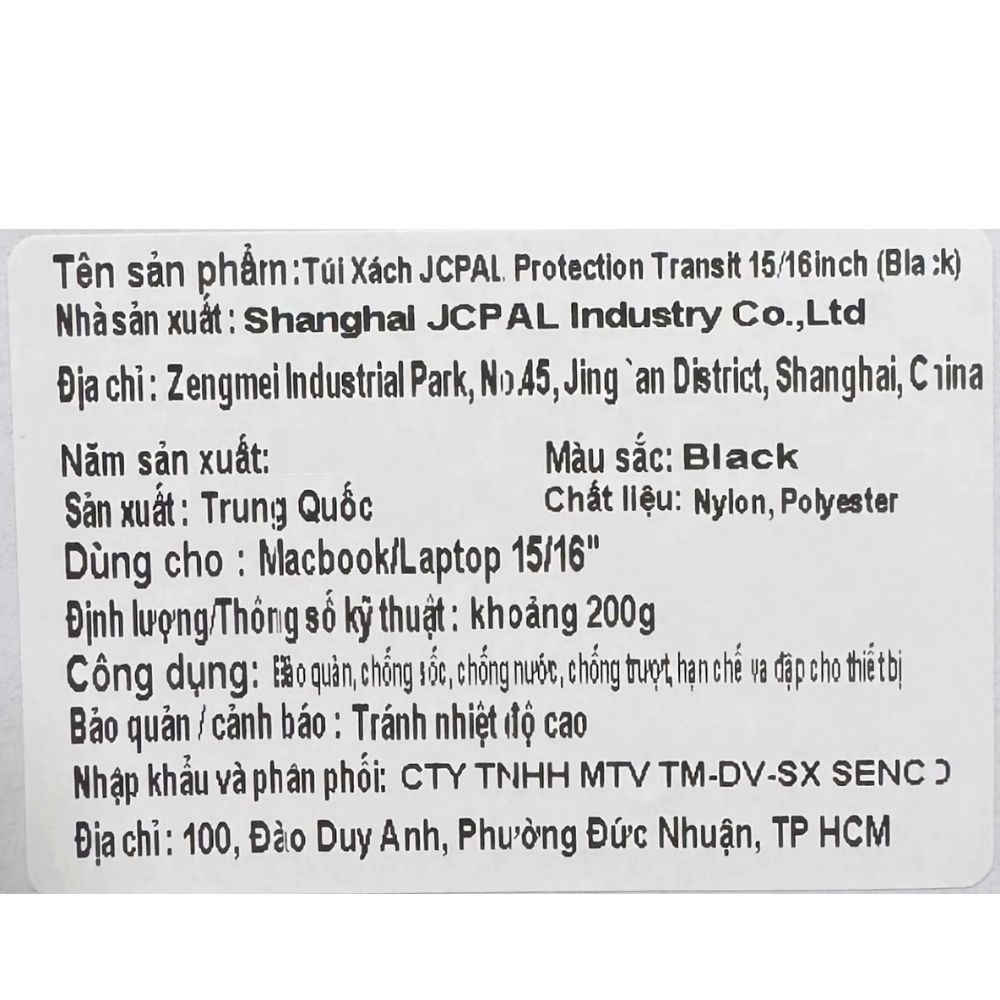 Túi xách chống sốc Laptop 16 inch JCPAL Protection Transit JCP2537 - 8