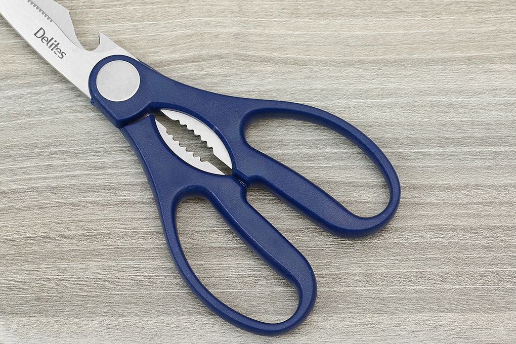 Kéo nhà bếp đa năng thép không gỉ 2Cr13 Delites 9230-2125D Màu Xanh dương đậm