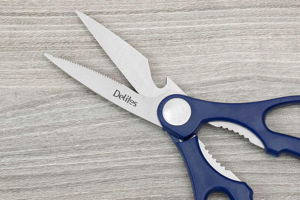 Kéo nhà bếp đa năng thép không gỉ 2Cr13 Delites 9230-2125D Màu Xanh dương đậm