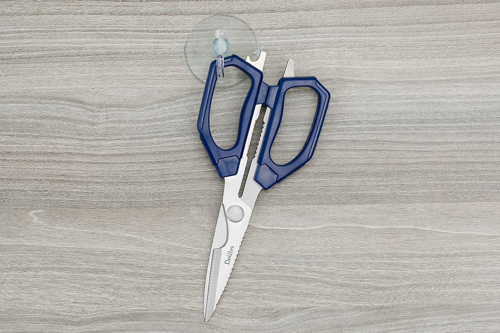 Kéo nhà bếp đa năng thép không gỉ 2Cr13 Delites IN-J102A Màu Xanh dương đậm