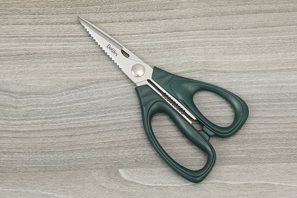 Kéo nhà bếp đa năng thép không gỉ 2Cr13 Delites KS2020-2230 Màu Xanh lá đậm