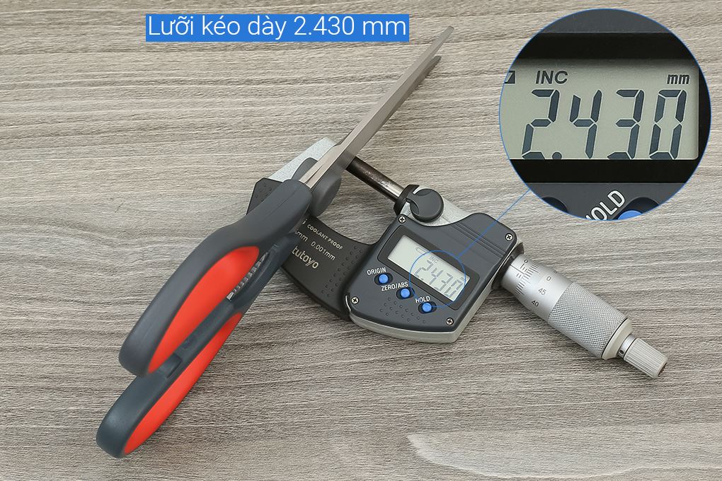 Kéo nhà bếp đa năng thép không gỉ 2Cr13 Delites KS2022-2125 Màu Xám - Đỏ