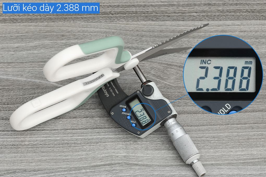 Kéo nhà bếp thép không gỉ 3Cr13 Delites CF7429 Màu Xanh lá